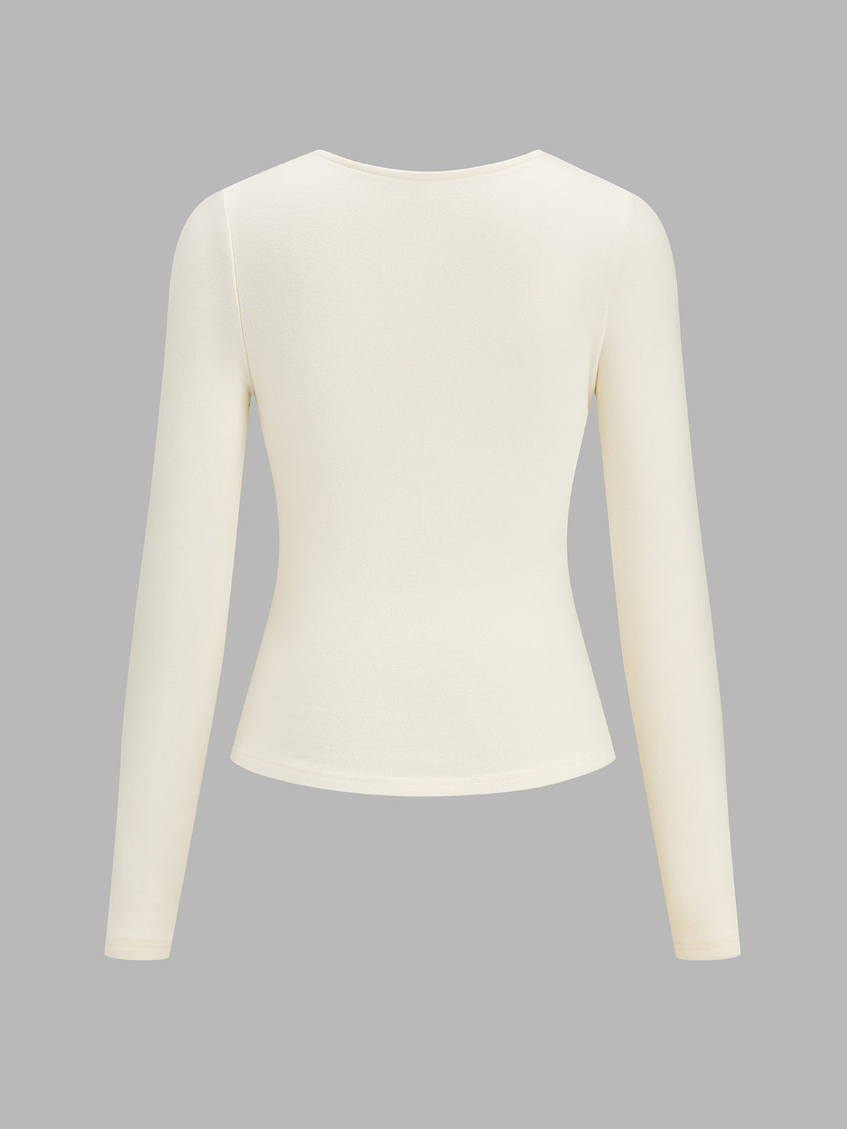 Asimétrico cuello Fruncido Warm Stretch Top