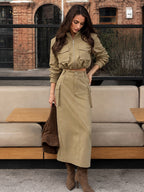 Cropped Chaqueta midi Falda Cargo Co-ord Set