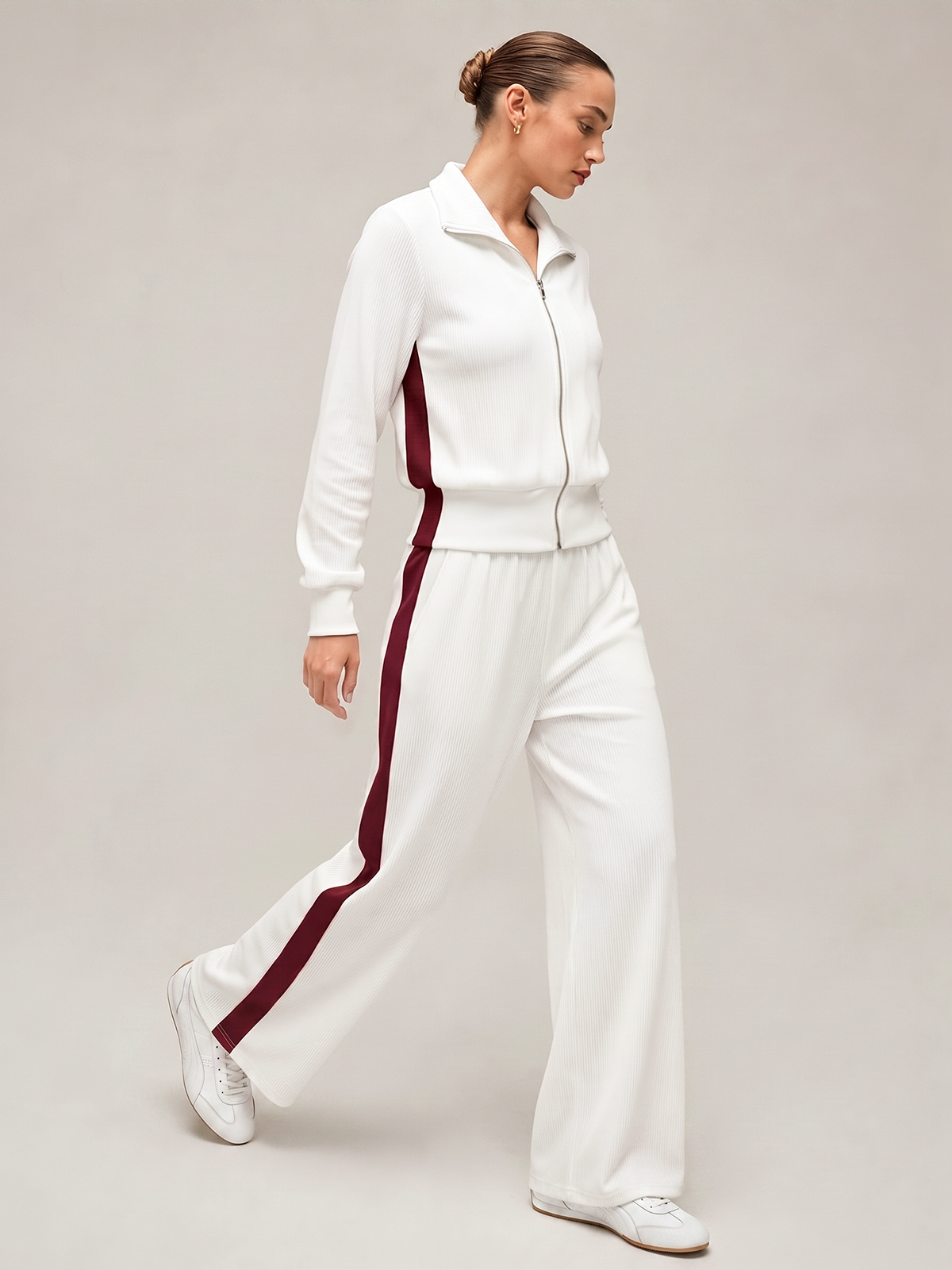 Contraste Side ribete Ribbed Set