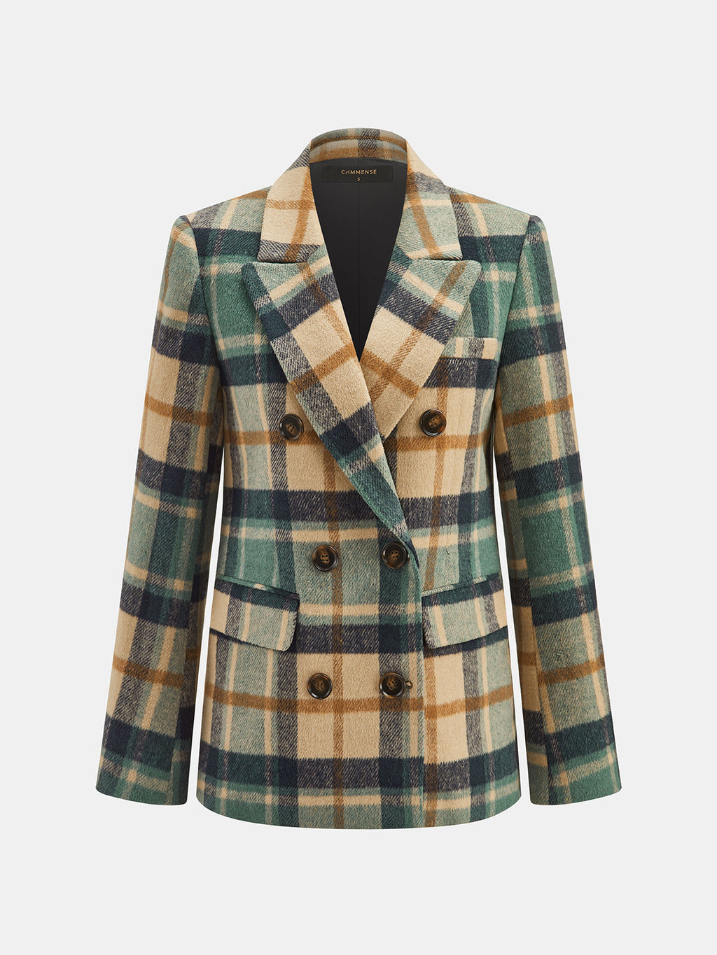 Multi-Color Cuadros Tailored Cruzado Blazer
