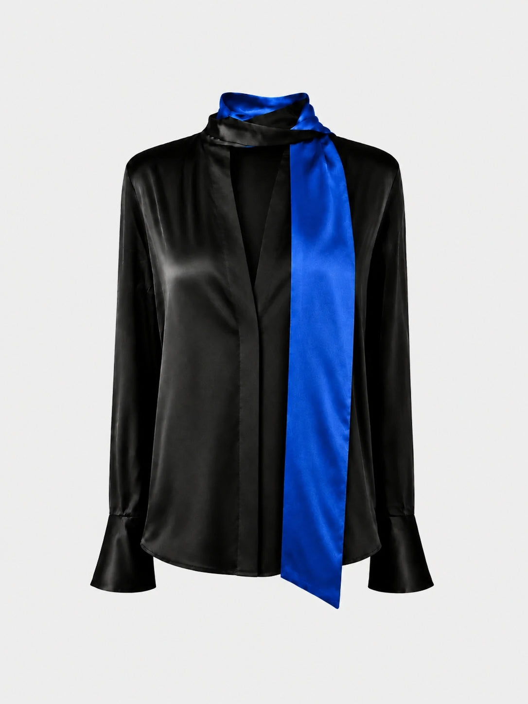 Contraste Bufanda Satinado Camisa