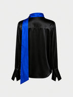 Contraste Bufanda Satinado Camisa