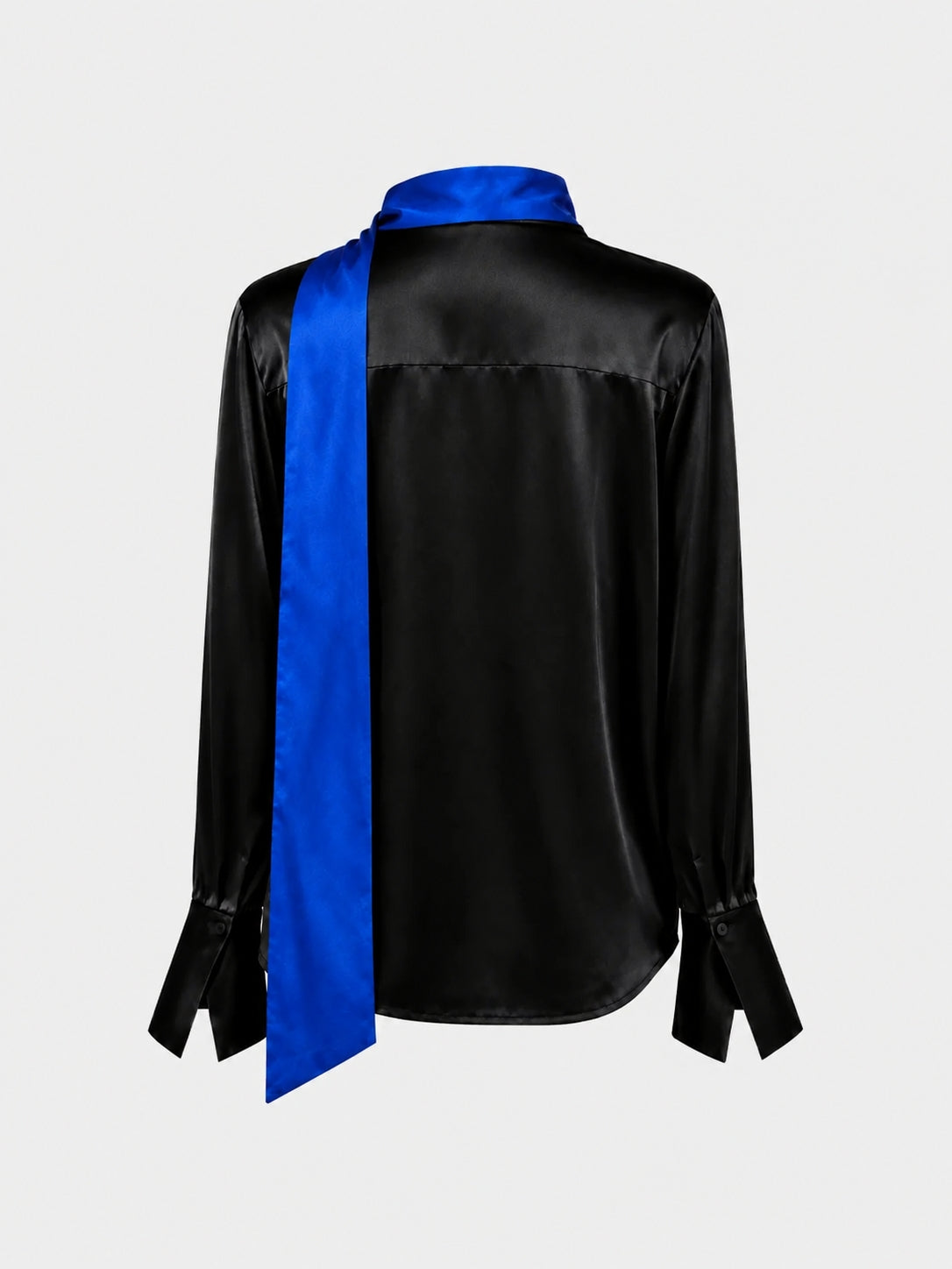 Contraste Bufanda Satinado Camisa