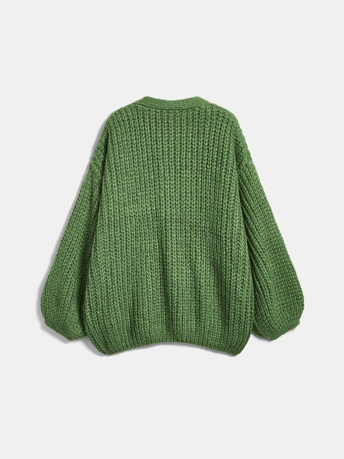 Chunky Punto Escote V Pocket Oversize Cárdigan