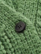 Chunky Punto Escote V Pocket Oversize Cárdigan