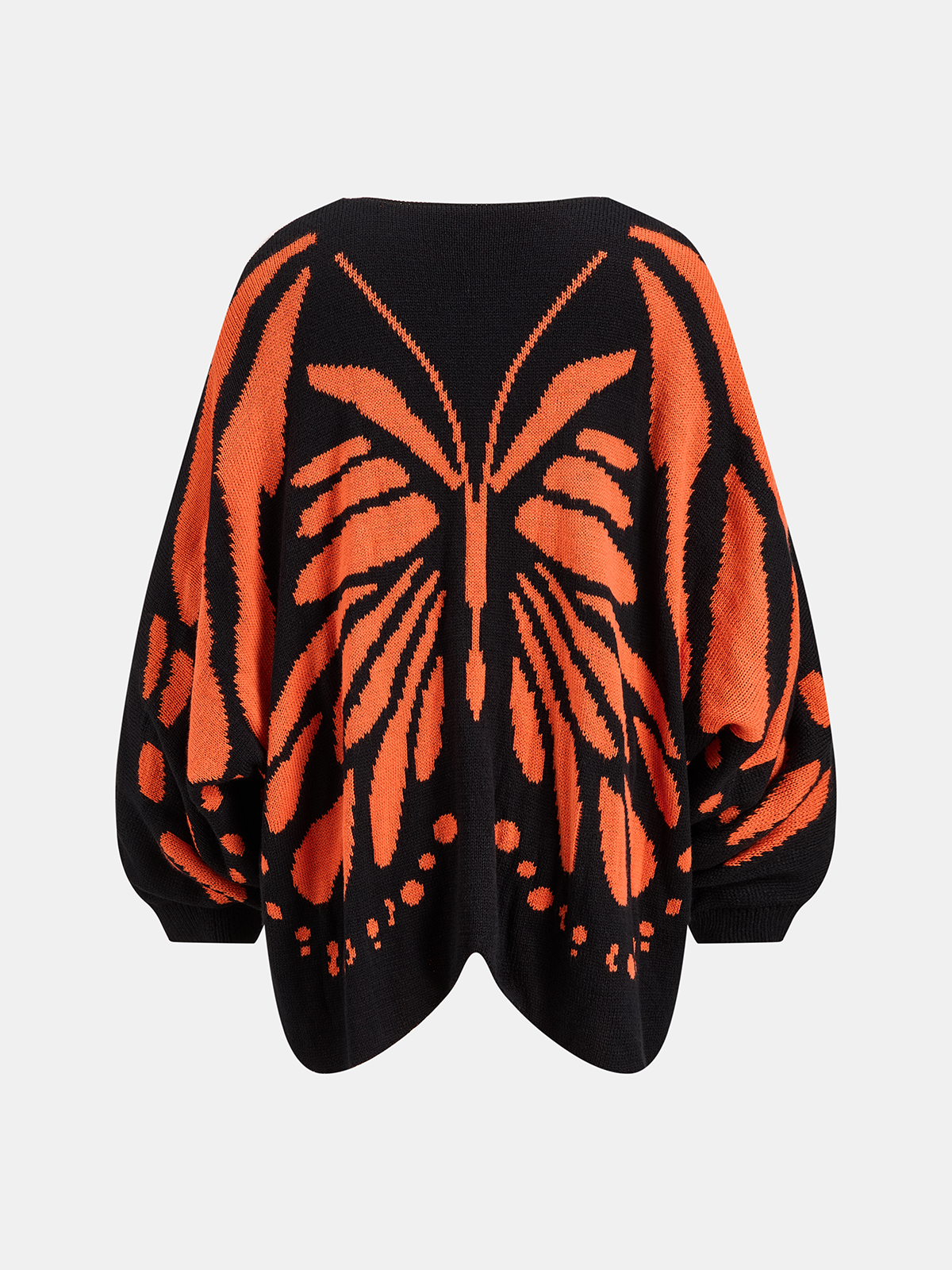 Butterfly-Wing Oversize Escote V Punto Cárdigan