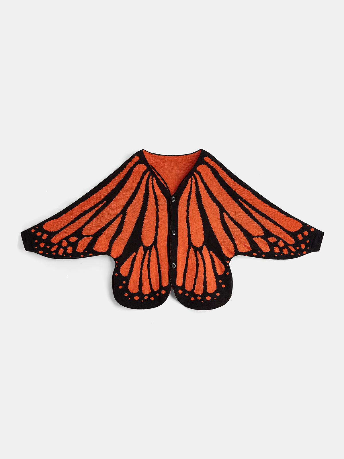Butterfly-Wing Oversize Escote V Punto Cárdigan