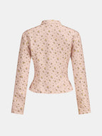 Mandarin cuello Ditsy Floral Napoleon Chaqueta