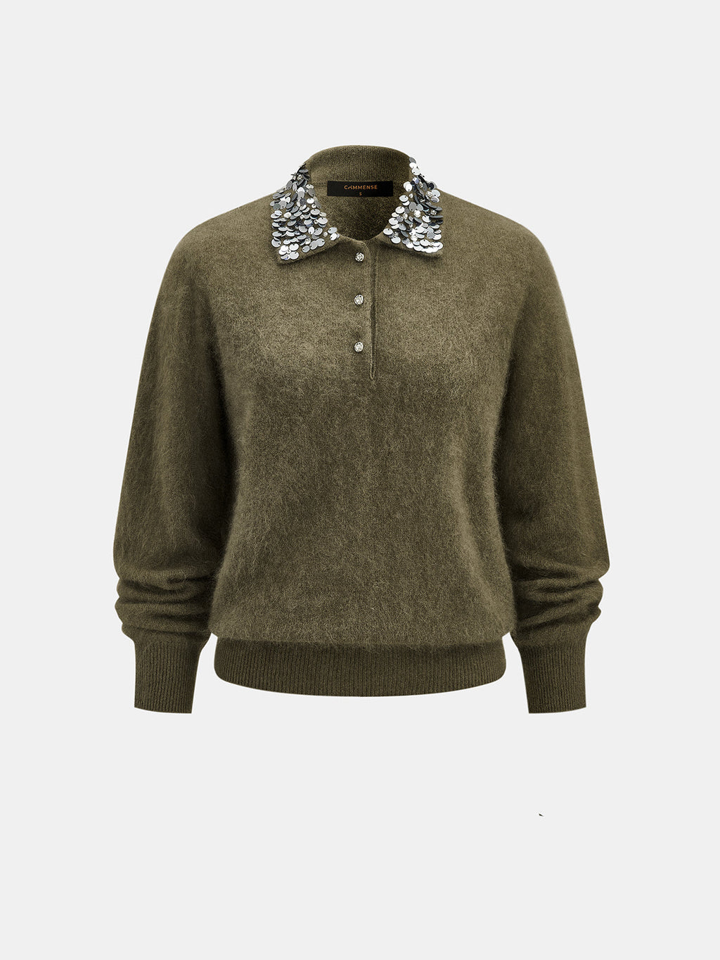 Jersey de Lana con Cuello Joya