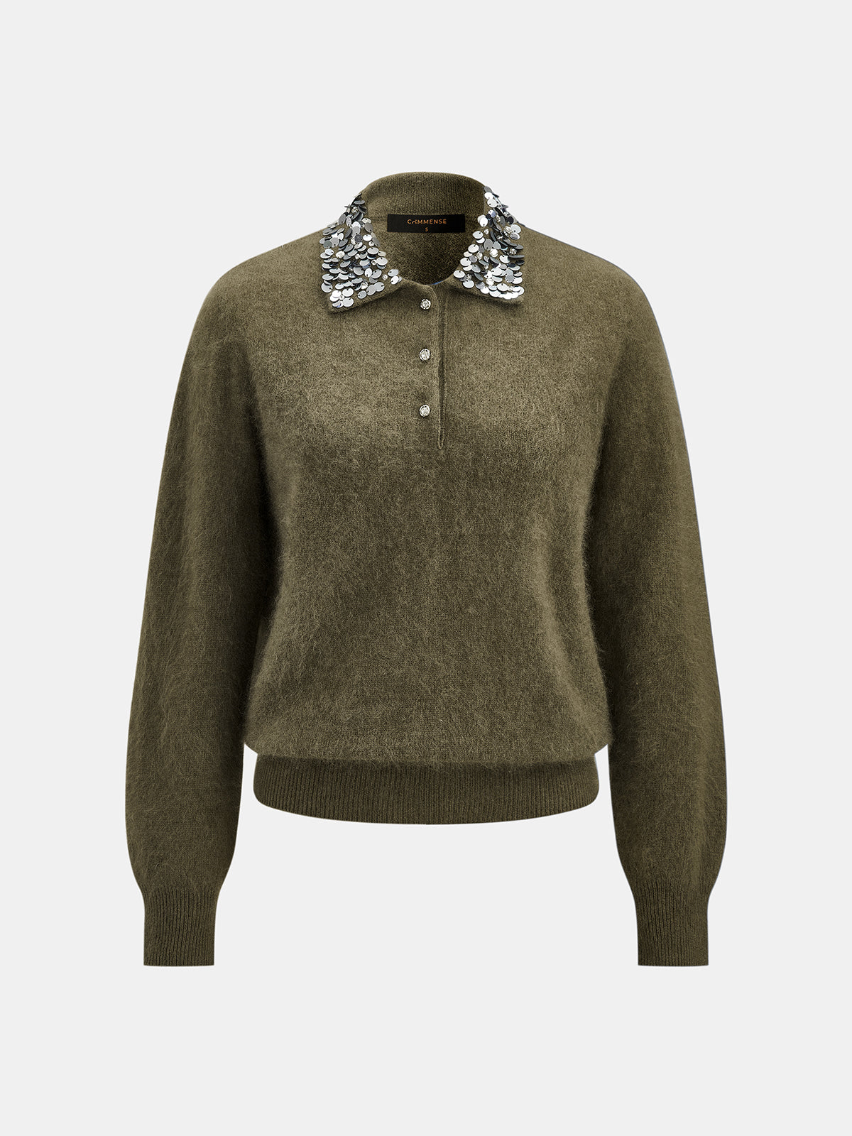 Jersey de Lana con Cuello Joya