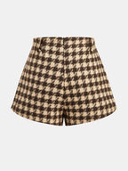 Houndstooth Cropped Chaqueta Shorts Co-ord Set