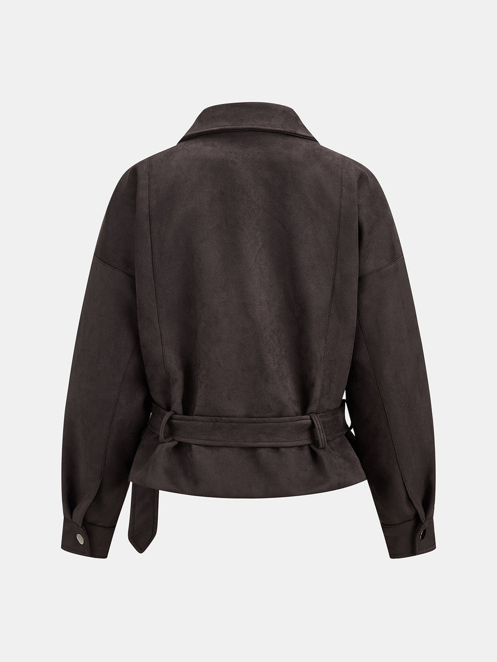 Faux-Ante con Cinturón Moto Biker Chaqueta