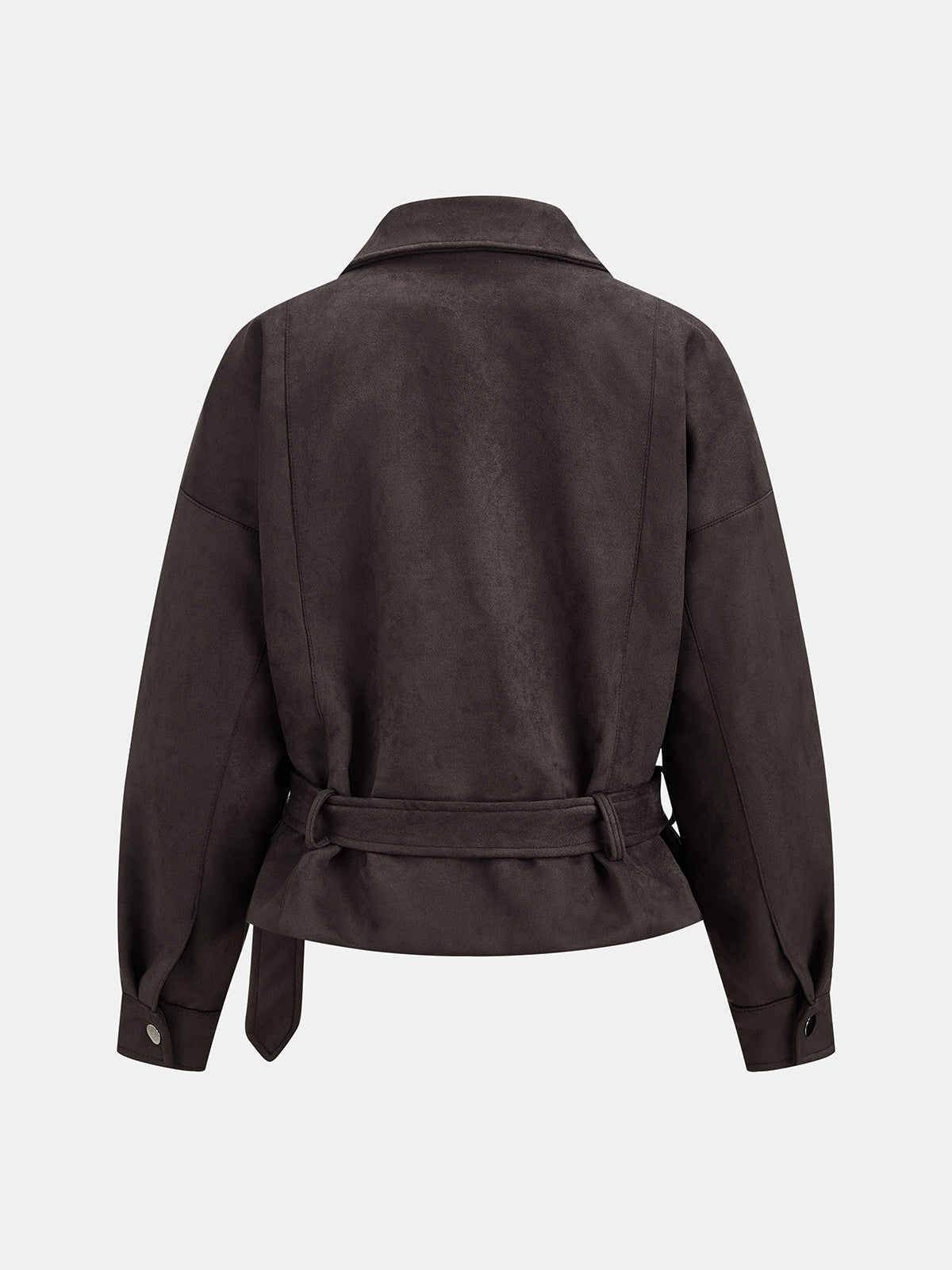 Faux-Ante con Cinturón Moto Biker Chaqueta
