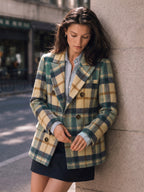 Multi-Color Cuadros Tailored Cruzado Blazer