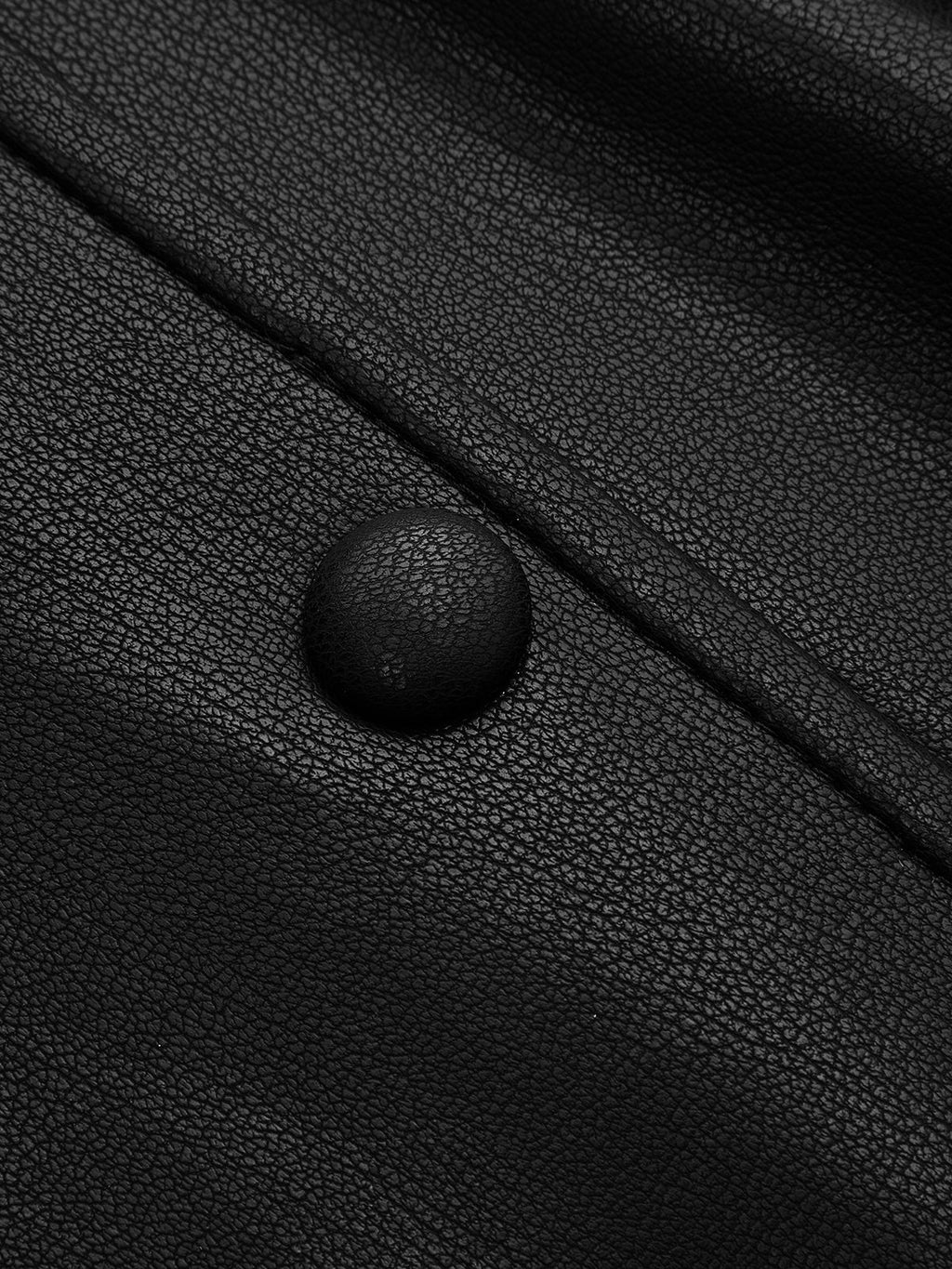 Frontal-botón Faux-Leather largo Falda