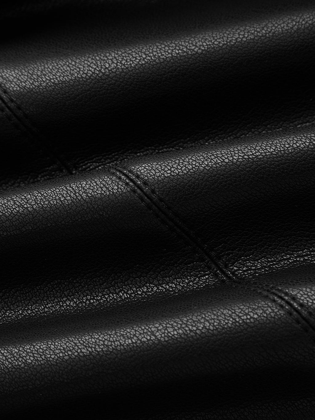 Frontal-botón Faux-Leather largo Falda