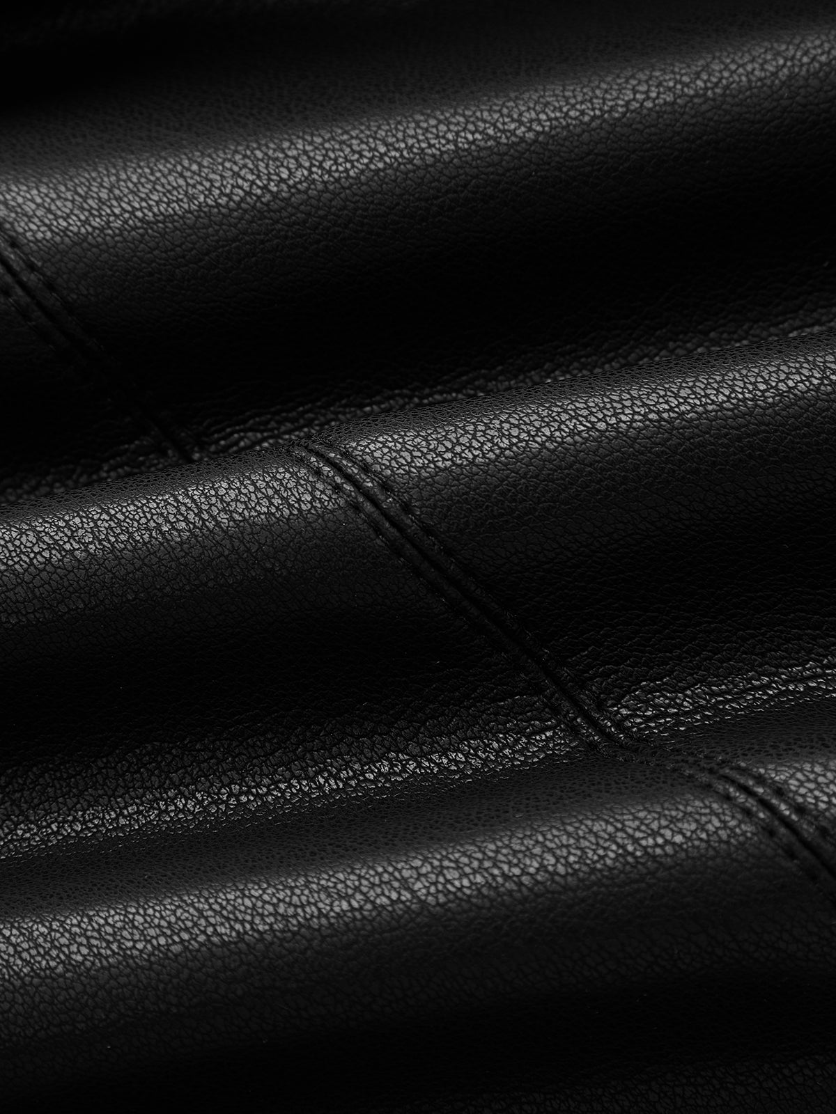 Frontal-botón Faux-Leather largo Falda