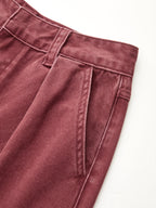 Plisado Corte Recto Jeans