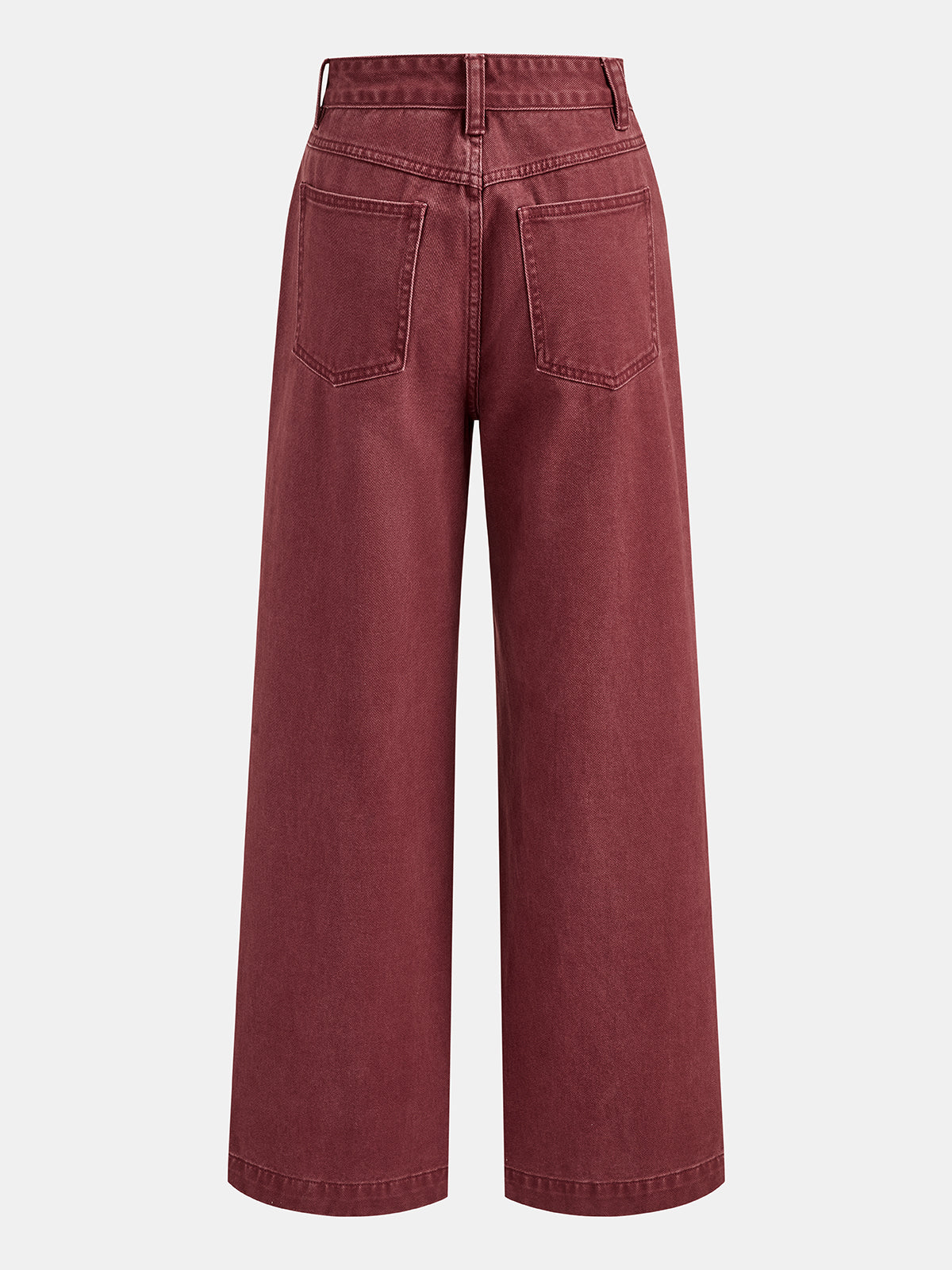 Plisado Corte Recto Jeans