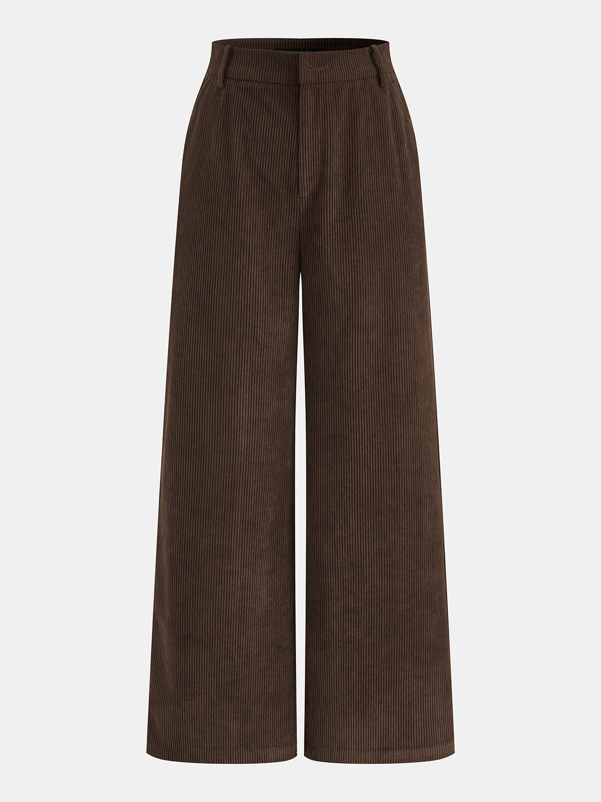 Corduroy con Cinturón Chaleco Pierna Ancha Pantalón Set