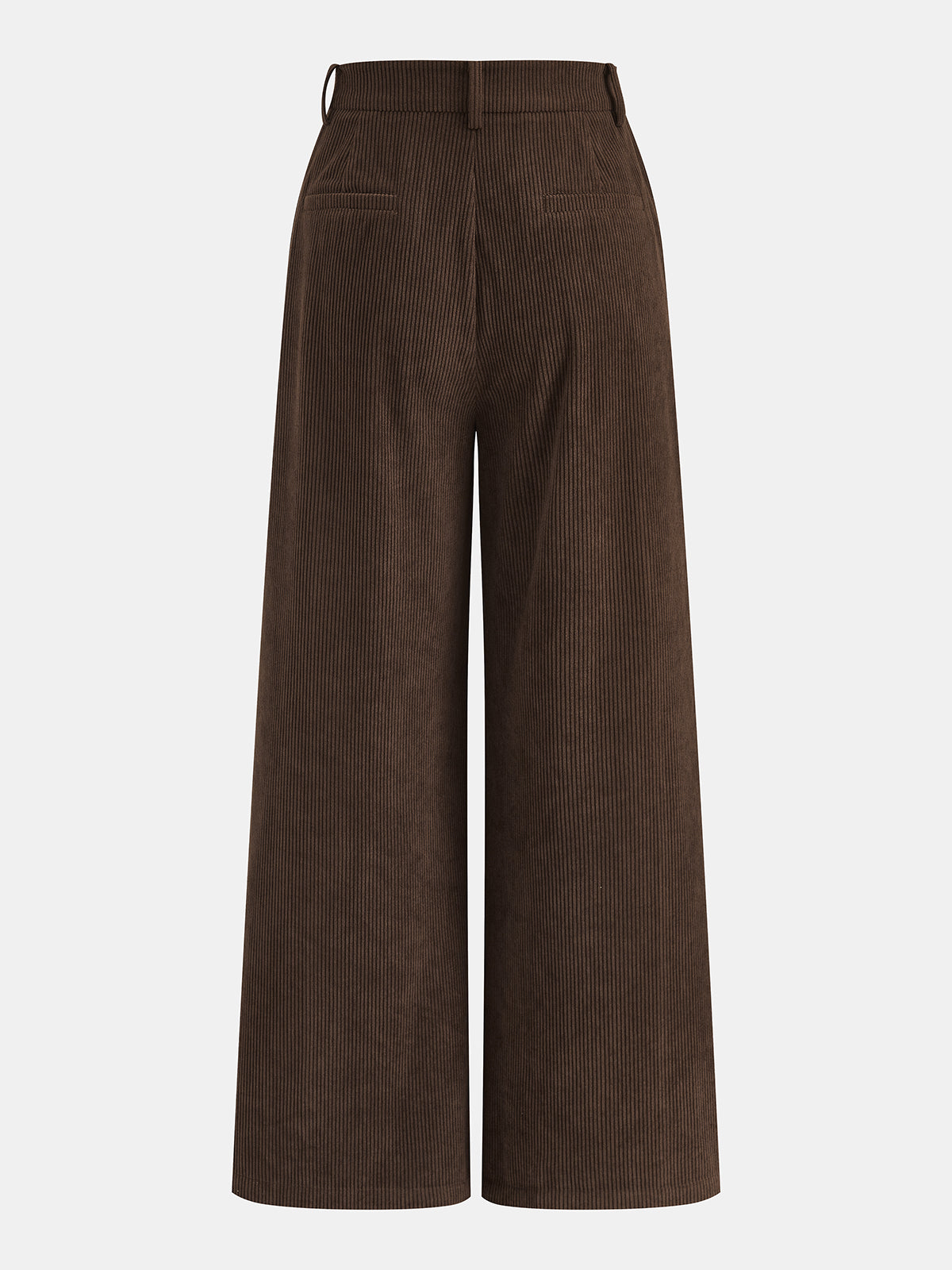 Corduroy con Cinturón Chaleco Pierna Ancha Pantalón Set