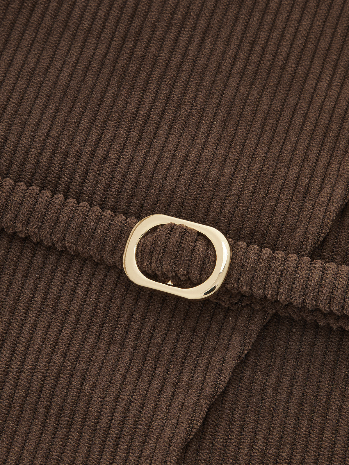 Corduroy con Cinturón Chaleco Pierna Ancha Pantalón Set