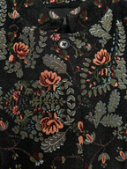 Floral Tapestry alto cuello Cropped Chaqueta