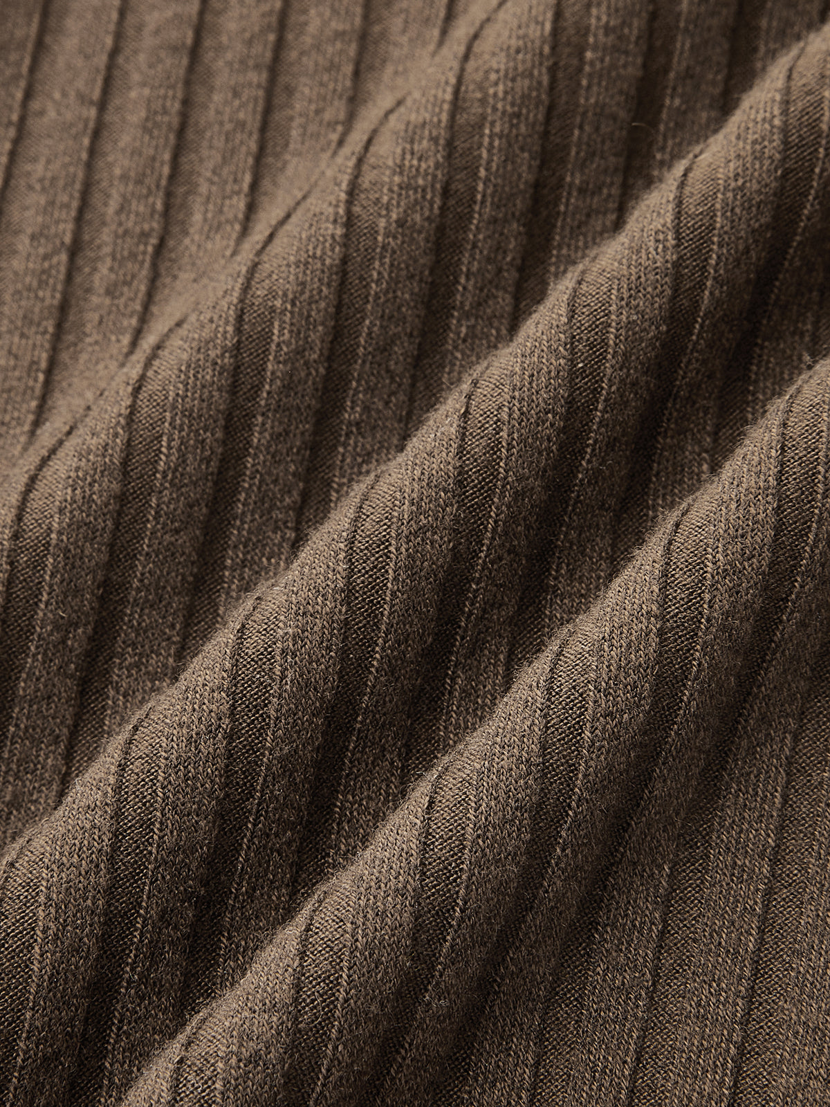 Efecto Pelo cuello Ribbed Punto Long Cárdigan