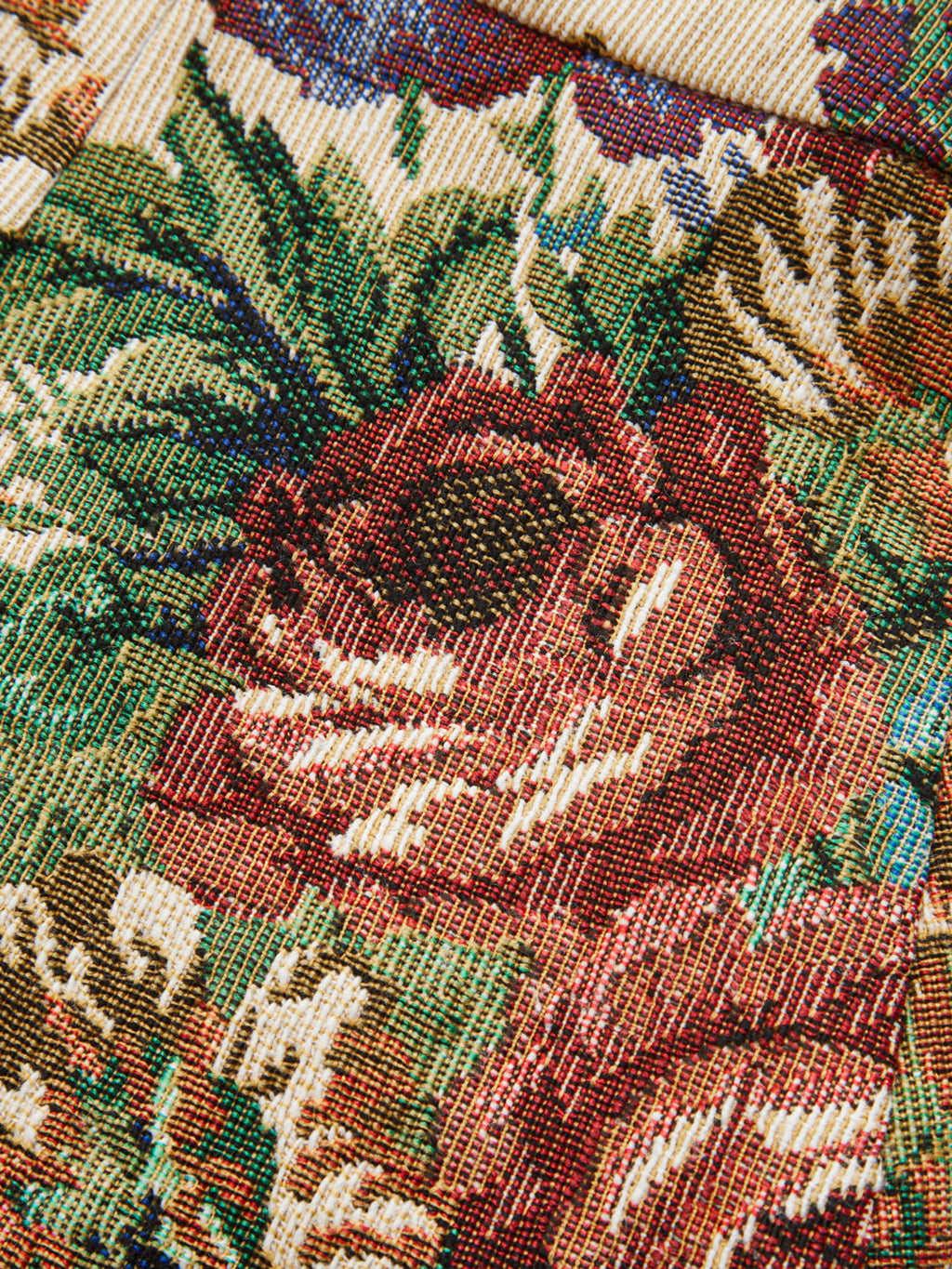 Floral Jacquard Napoleon alto cuello Chaqueta