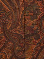 Paisley Jacquard Botones Metálicos Cropped Chaqueta