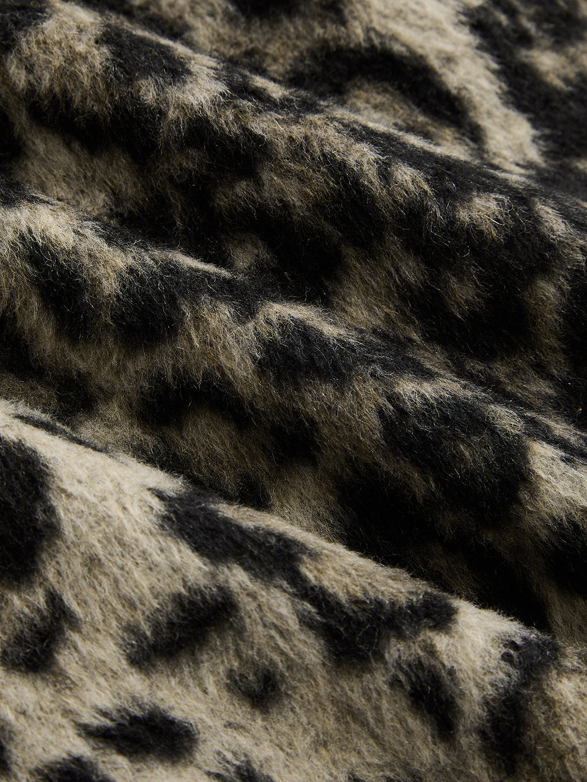 Con Cinturón Fuzzy Leopardo estampado mini Falda