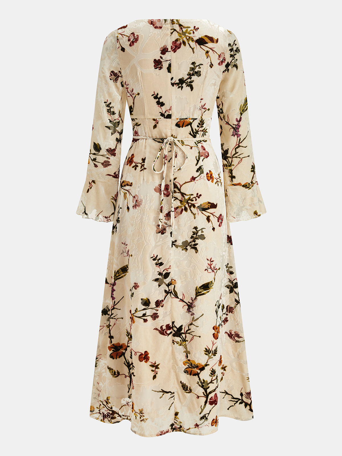Vestido Maxi de Terciopelo Floral