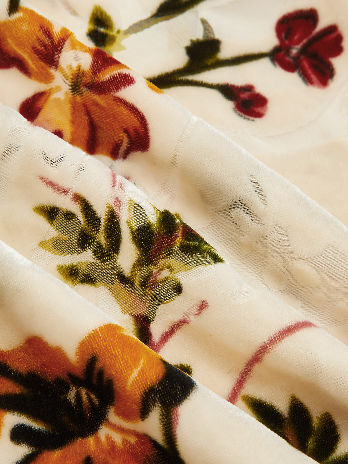 Vestido Maxi de Terciopelo Floral