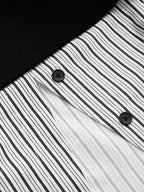 Rayas Camisa Panel efecto Dos Piezas Sweatshirt