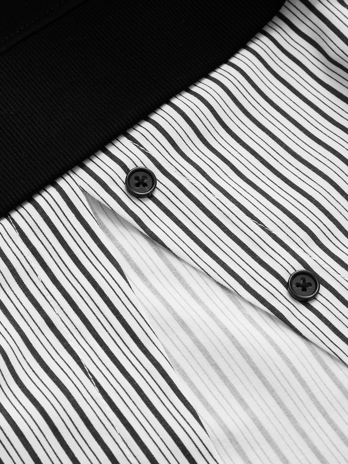 Rayas Camisa Panel efecto Dos Piezas Sweatshirt
