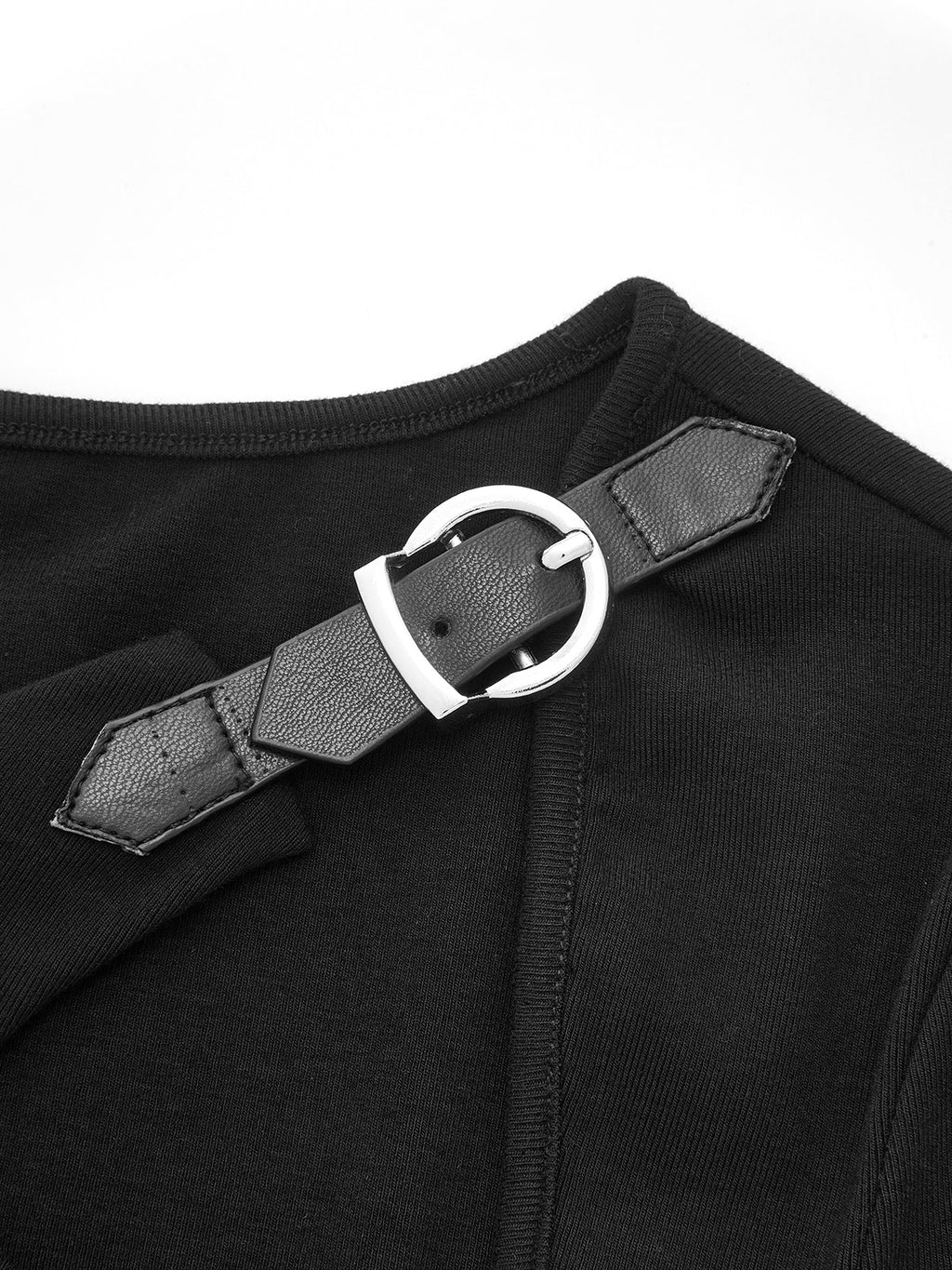 Cut-Out Hebilla Detalle Asimétrico Top
