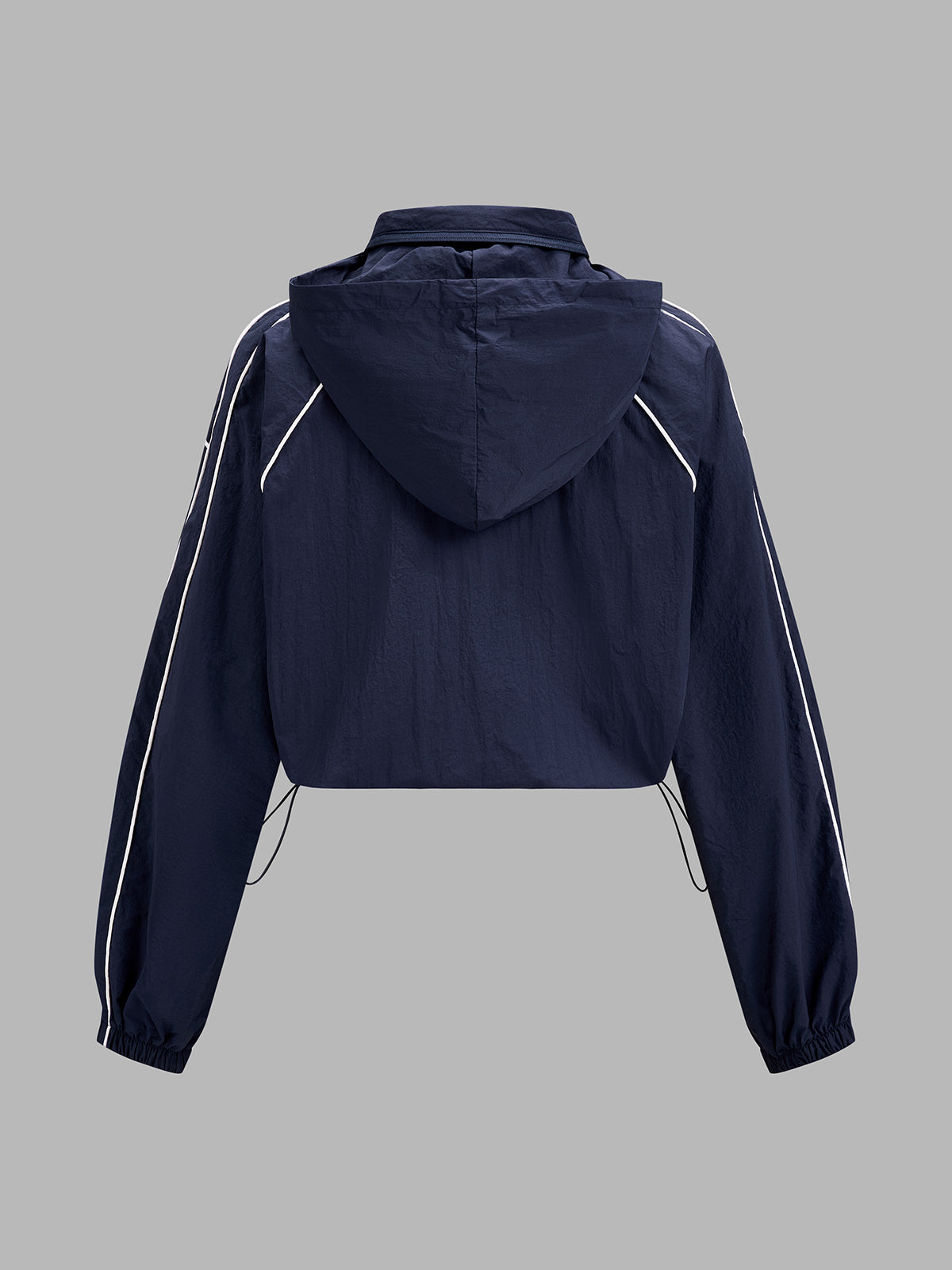 Hidden-Hood Drawstring Track Dos Piezas Outfit