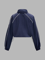 Hidden-Hood Drawstring Track Dos Piezas Outfit