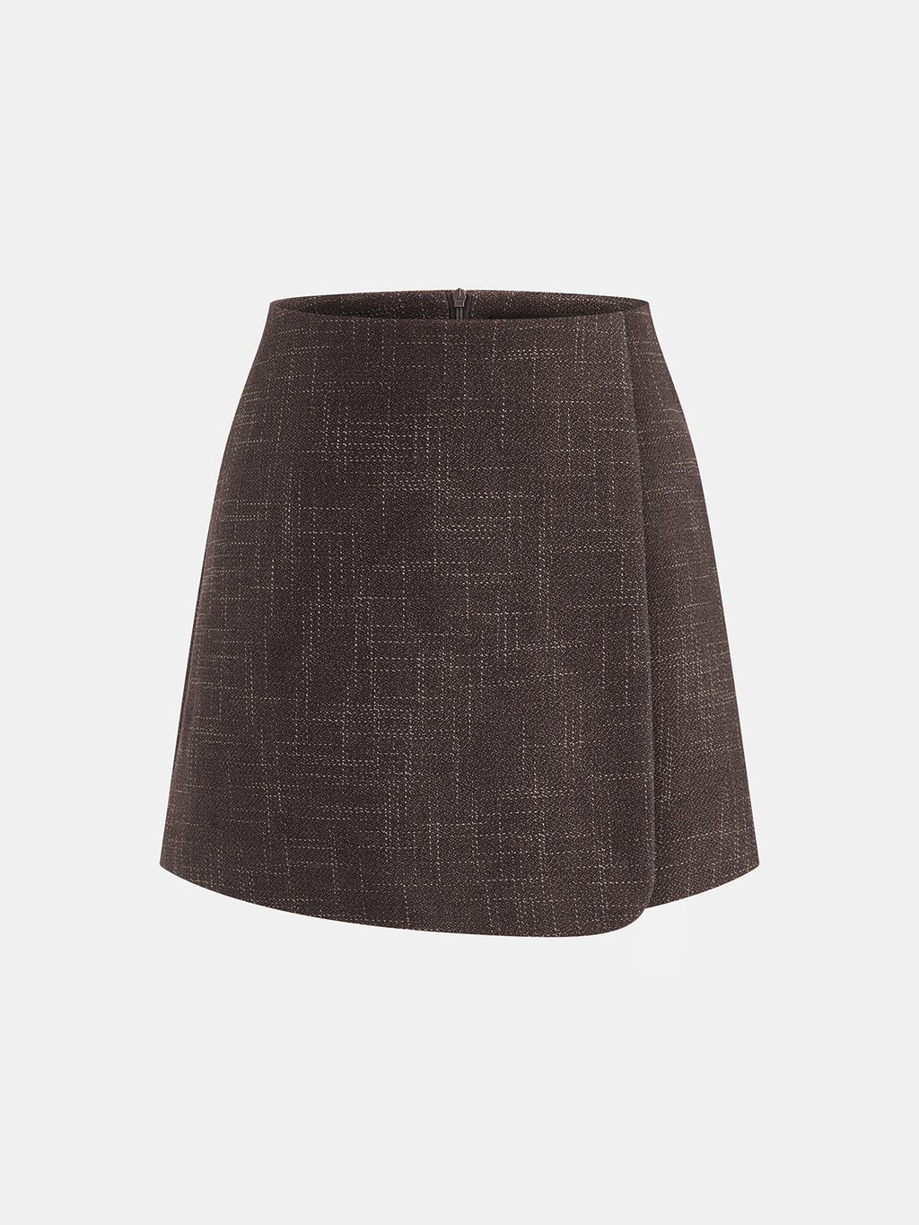 Tweed con Cuello Chaqueta & Cruzado mini Falda Set