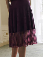 Vestido Canalé con Bajo Transparente