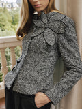 Chaqueta Tweed Floral 3D