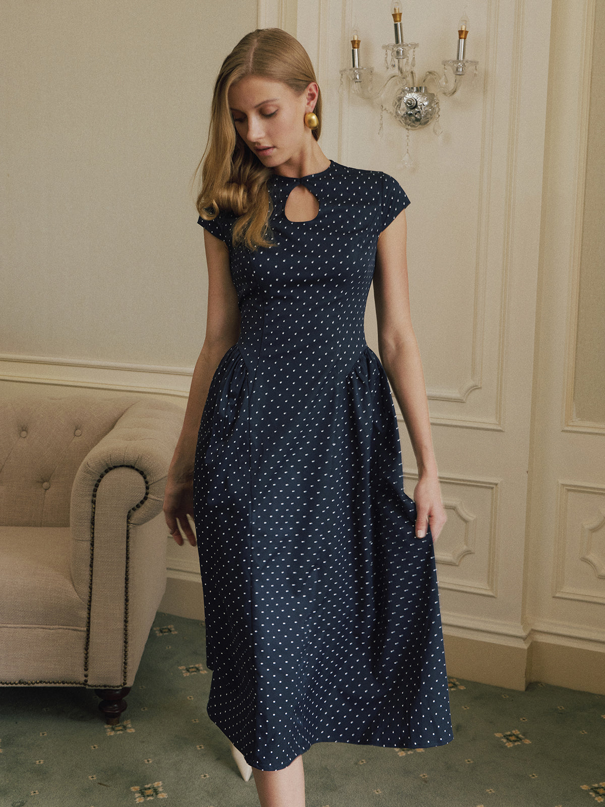 Vestido Midi de Lunares