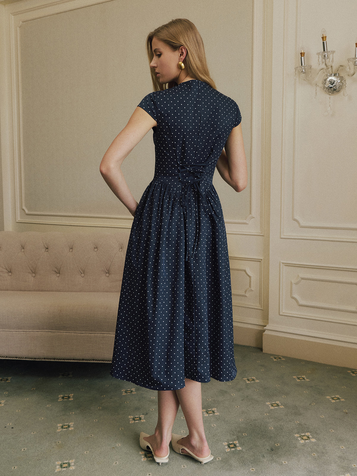 Vestido Midi de Lunares