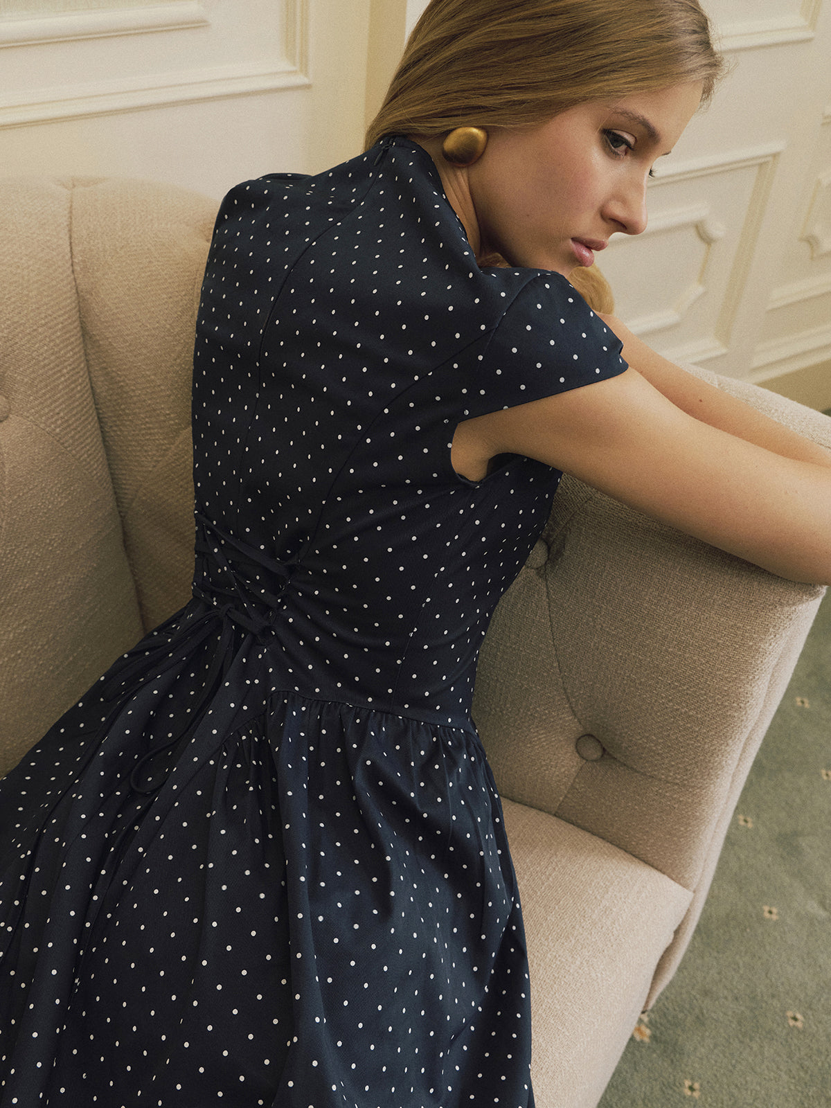 Vestido Midi de Lunares