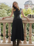 Vestido Midi Asimétrico Efecto Piel