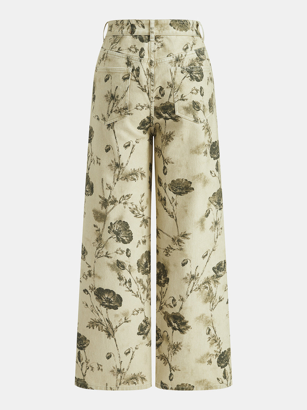 Vintage Floral Corte Recto Jeans