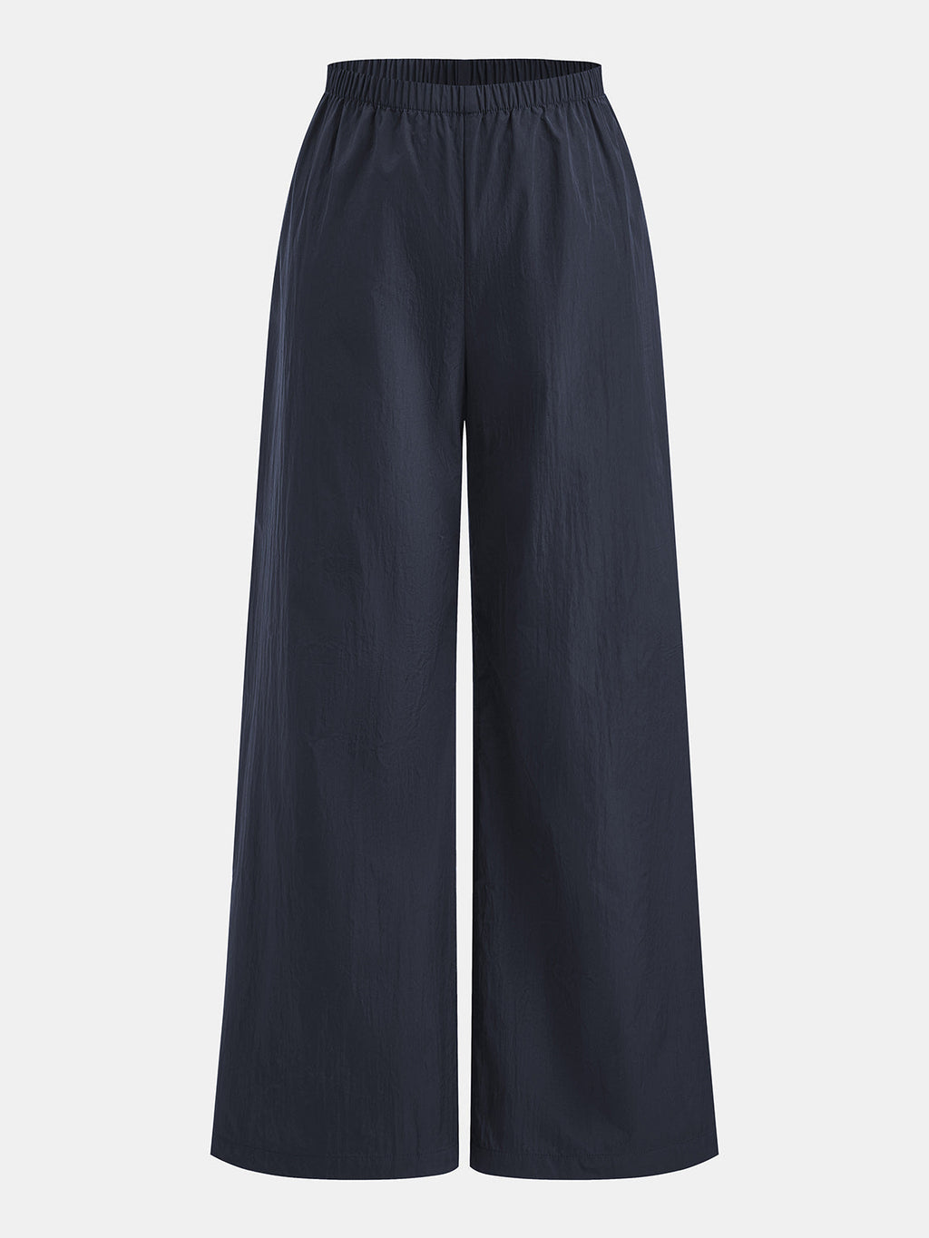 Cintura Elástica Fluido Pierna Ancha Pantalón