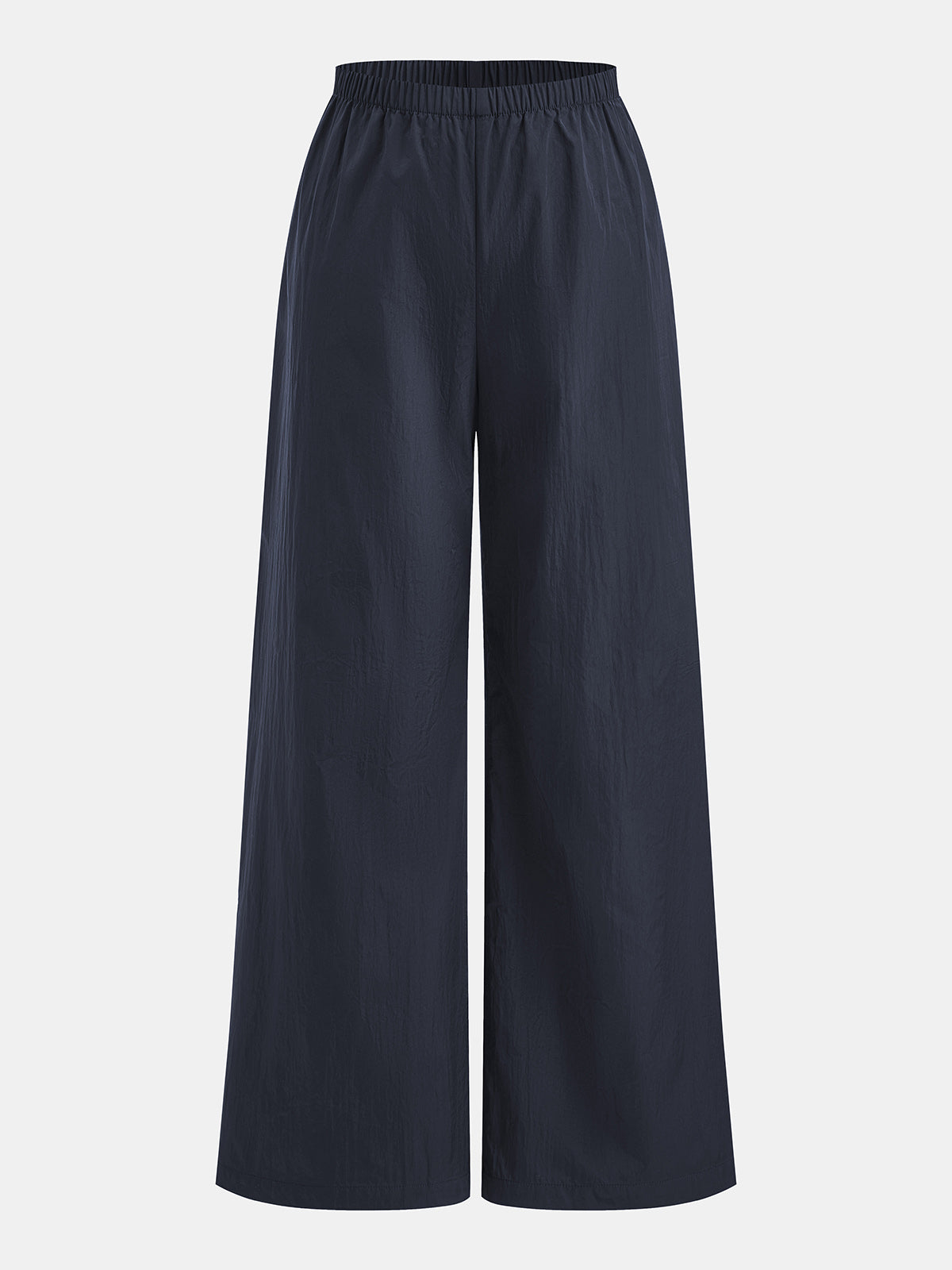 Cintura Elástica Fluido Pierna Ancha Pantalón