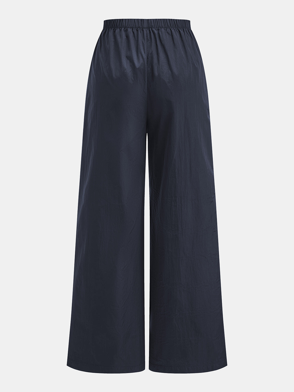 Cintura Elástica Fluido Pierna Ancha Pantalón
