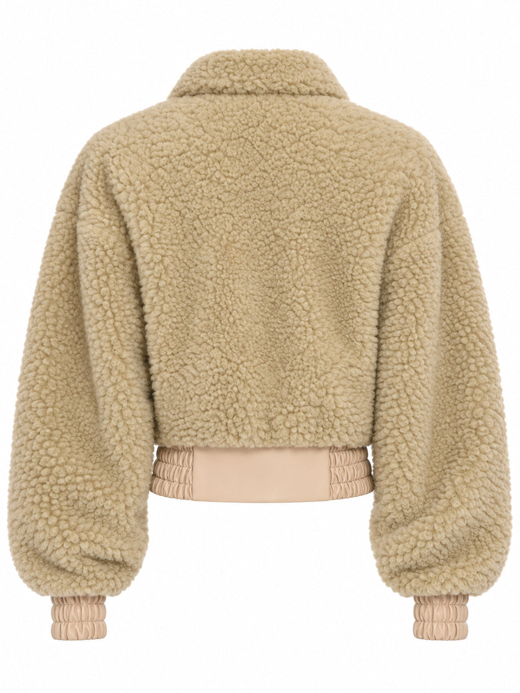 Efecto Piel ribete Sherpa Bomber Chaqueta